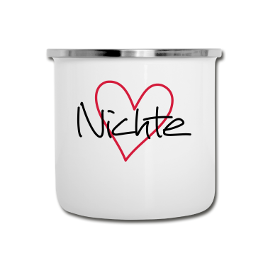 Partnerlook Emaille Tasse - Nichte Herz Geschenk Geschenkidee Partnerlook