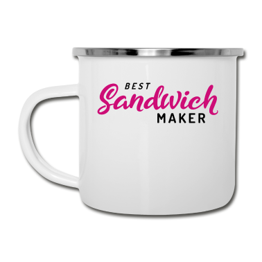 Partnerlook Emaille Tasse - Sandwich Partnerlook rosa blau