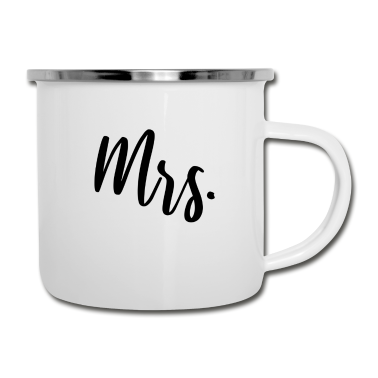 Partnerlook Emaille Tasse - Mr & Mrs Partnerlook Geschenk