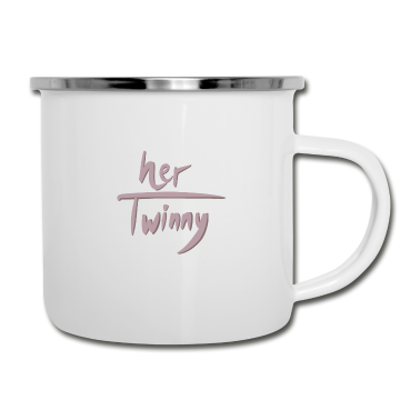 Partnerlook Emaille Tasse - Partnerlook (her Twinny) für Zwillinge