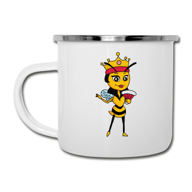 Partnerlook Emaille Tasse - Bienen König Prinz - Partnerlook Weiblich