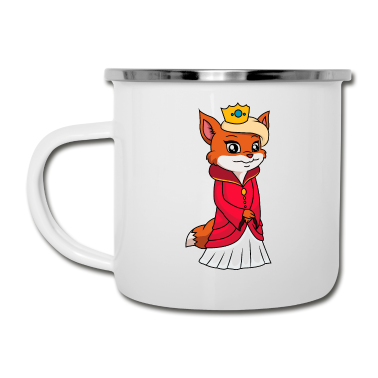 Partnerlook Emaille Tasse - Fuchs König Prinz - Partnerlook Weiblich
