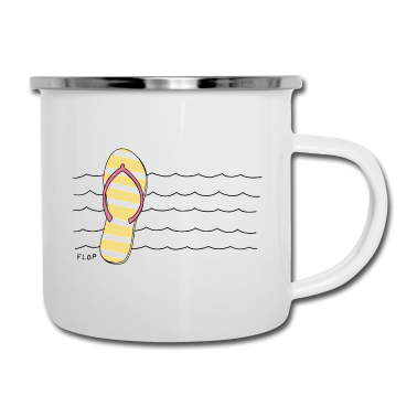 Partnerlook Emaille Tasse - FLOP | Flip & Flop | Partnerlook