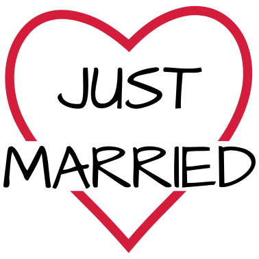 Motiv Just married Herz Hochzeit Partnerlook