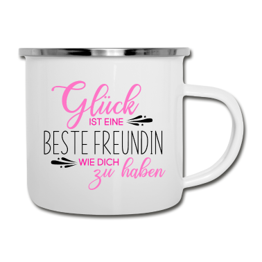 Partnerlook Emaille Tasse - Beste Freundin Partnerlook verrückte Freundinnnen