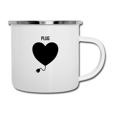 Partnerlook Emaille Tasse - Partnerlook Herz Partner Liebe Paar Valentinstag