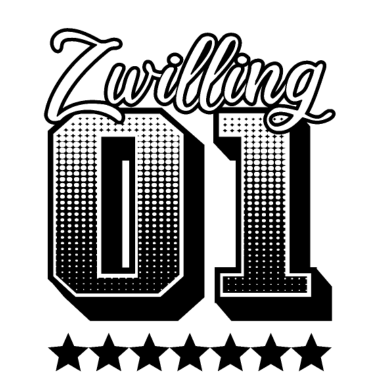 Motiv Zwillinge 1 und 2 Partnerlook Geschenk