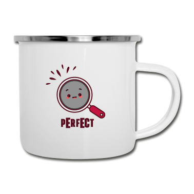 Partnerlook Emaille Tasse - Bratpfanne Partnerlook Geschenk