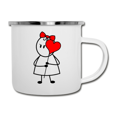 Partnerlook Emaille Tasse - Partnerlook für Sie,Liebesgeschichte,Süßes Mädchen