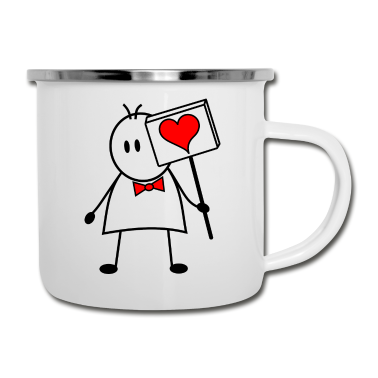 Partnerlook Emaille Tasse - Liebeserklärung als Partnerlook für Verliebte, Boy