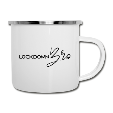 Partnerlook Emaille Tasse - Lockdown Bro - Partnerlook