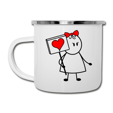 Partnerlook Emaille Tasse - Liebesbeweis als Partnerlook, Girl, Love story