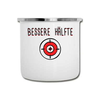 Partnerlook Emaille Tasse - Partnerlook | Bessere Hälfte Pärchen Paar Liebe