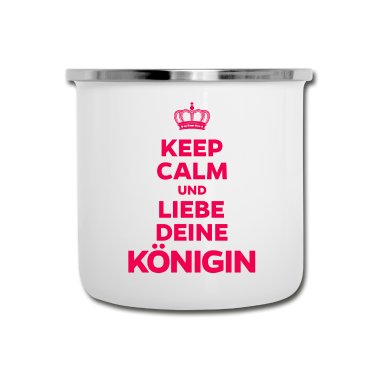 Partnerlook Emaille Tasse - Partnerlook | König Königin Paar Liebe Beziehung