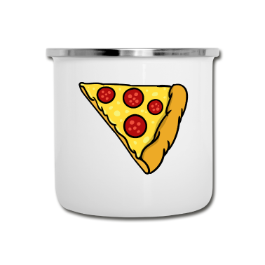 Partnerlook Emaille Tasse - Partnerlook | Pizza Liebe Paar Pärchen Lustig