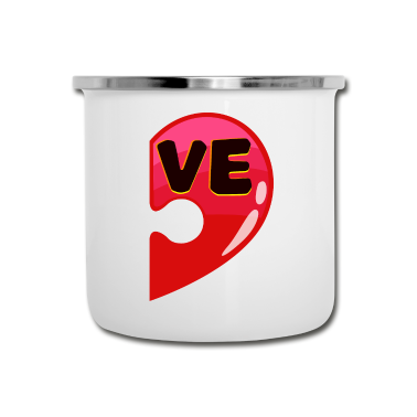 Partnerlook Emaille Tasse - Partnerlook | Liebe Herz Statement Paar Pärchen