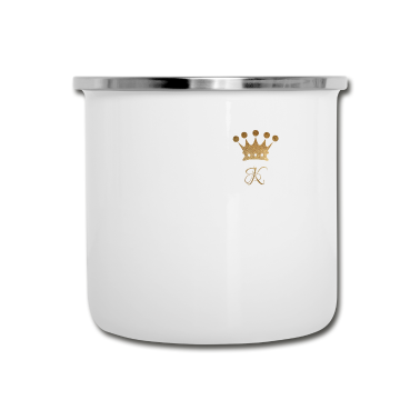Partnerlook Emaille Tasse - King goldene Krone Partnerlook mit der Queen