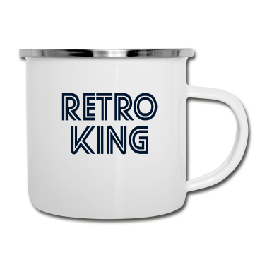 Partnerlook Emaille Tasse - Retro King Partnerlook