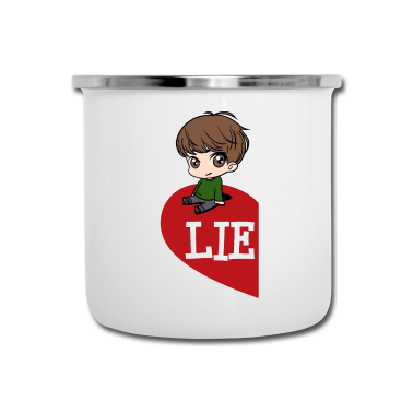 Partnerlook Emaille Tasse - Partnerlook | Herz Liebe Junge Mädchen Verliebt