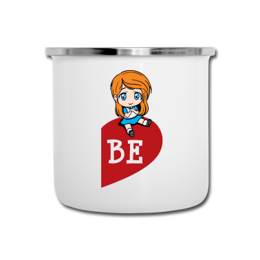 Partnerlook Emaille Tasse - Partnerlook | Herz Liebe Junge Mädchen Verliebt