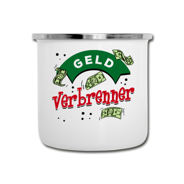 Partnerlook Emaille Tasse - Partnerlook | Geld Partner Paar Pärchen Lustig