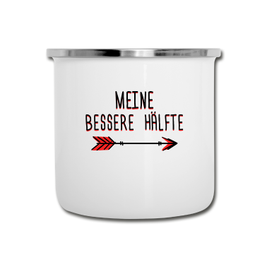 Partnerlook Emaille Tasse - Partnerlook | Bessere Hälfte Pärchen Paar Liebe