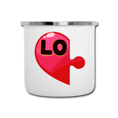 Partnerlook Emaille Tasse - Partnerlook | Liebe Herz Statement Paar Pärchen