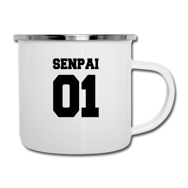 Partnerlook Emaille Tasse - Senpai Waifu Partnerlook Otaku Geschenk Anime
