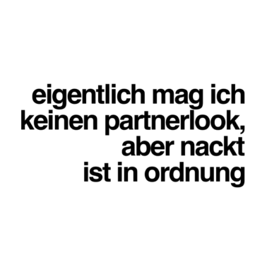 Motiv Partnerlook nur ohne Kleider