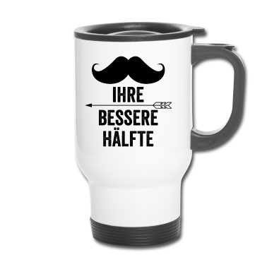 Partnerlook Thermobecher - Bessere Hälfte | Bart | Partnerlook