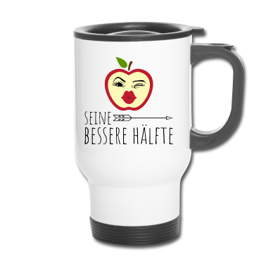 Partnerlook Thermobecher - Bessere Hälfte | Apfel | Partnerlook