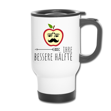 Partnerlook Thermobecher - Bessere Hälfte | Apfel | Partnerlook