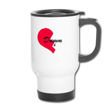 Partnerlook Thermobecher - Dumm und Dümmer- Partnershirt. Partnerlook.