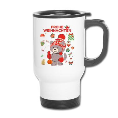 Partnerlook Thermobecher - FROHE WEIHNACHTEN- Partnerlook - Bär