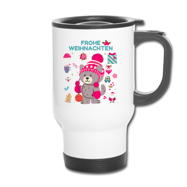 Partnerlook Thermobecher - FROHE WEIHNACHTEN - Partnerlooks- bär