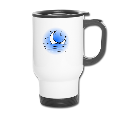 Partnerlook Thermobecher - Mond Farbe Paarshirt Partnerlook