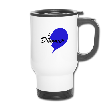 Partnerlook Thermobecher - Dumm und Dümmer- Partnershirt. Partnerlook.