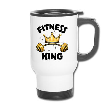 Partnerlook Thermobecher - Fitness König Partnerlook Fitnessstudio Workout