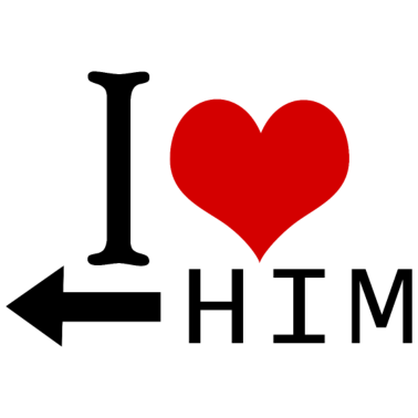 Motiv I LOVE HIM - Partnerlook!