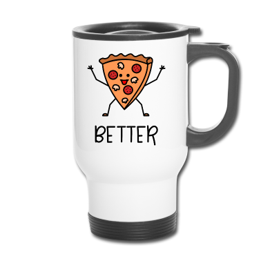 Partnerlook Thermobecher - Better Together Partnerlook (Part1) Pizza