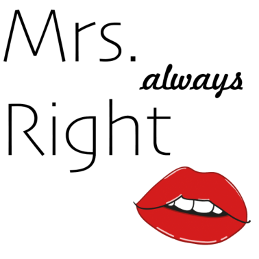 Motiv Mrs. always Right Kuss Partnerlook