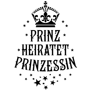 Motiv Prinz heiratet Prinzessin Hochzeit Partnerlook