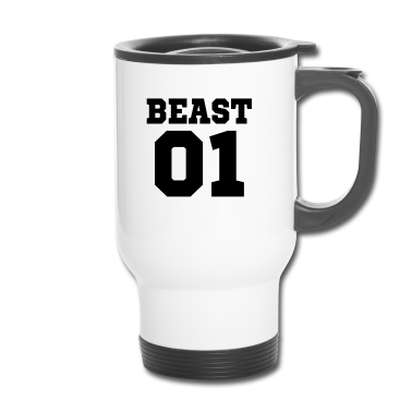 Partnerlook Thermobecher - Beauty & Beast Freundin Freund Partnerlook