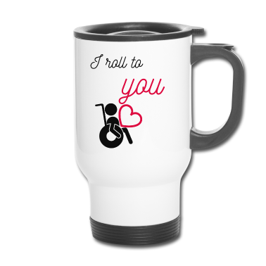 Partnerlook Thermobecher - Rollstuhl Valentinstag Partnerlook