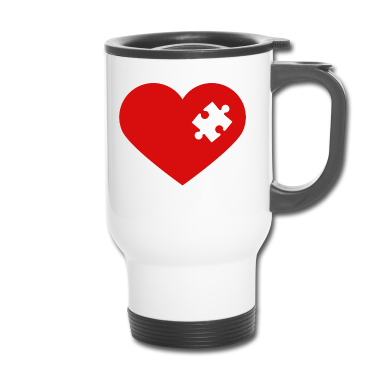 Partnerlook Thermobecher - Partnerlook | Herz Puzzle Verliebt Liebe Pärchen