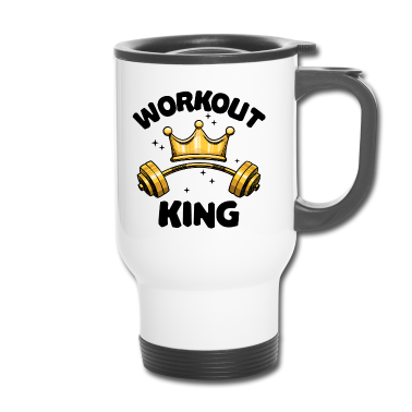 Partnerlook Thermobecher - Partnerlook Workout König Fitnessstudio Hantel Gym