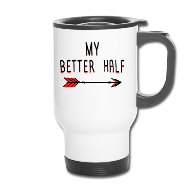 Partnerlook Thermobecher - Partnerlook | Bessere Hälfte Pärchen Paar Liebe