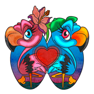 Motiv Flamingo Paar Partnerlook