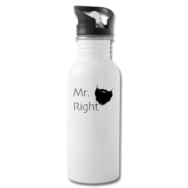 Partnerlook Trinkflasche - Mr. Right Partnerlook Bart