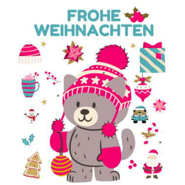 Motiv FROHE WEIHNACHTEN - Partnerlooks- bär